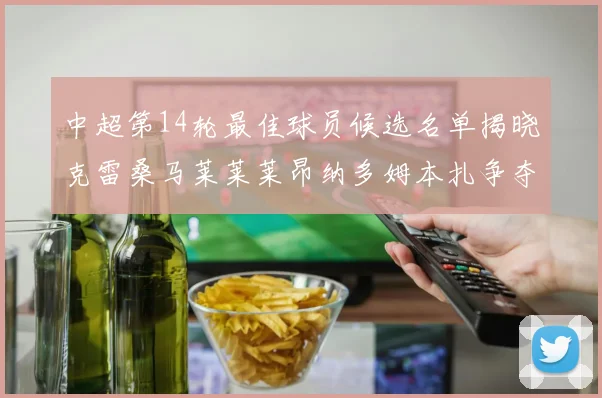 中超第14轮最佳球员候选名单揭晓克雷桑马莱莱莱昂纳多姆本扎争夺荣誉